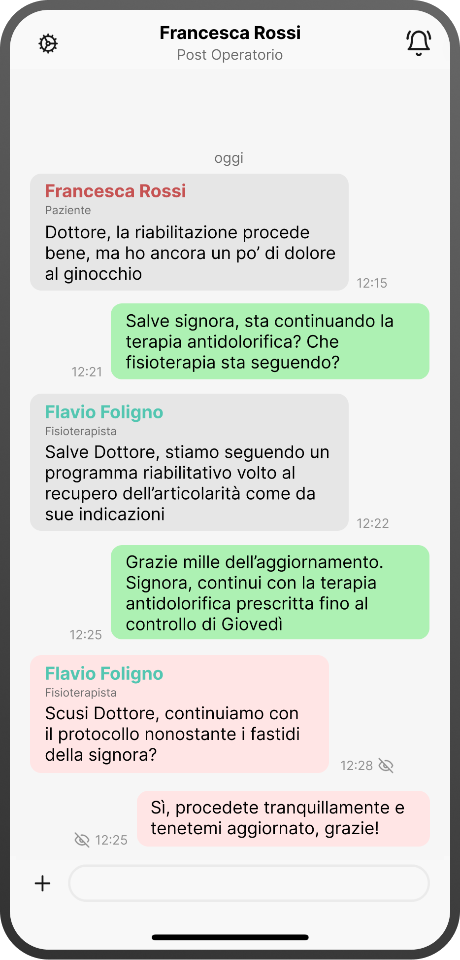 Chat con il paziente