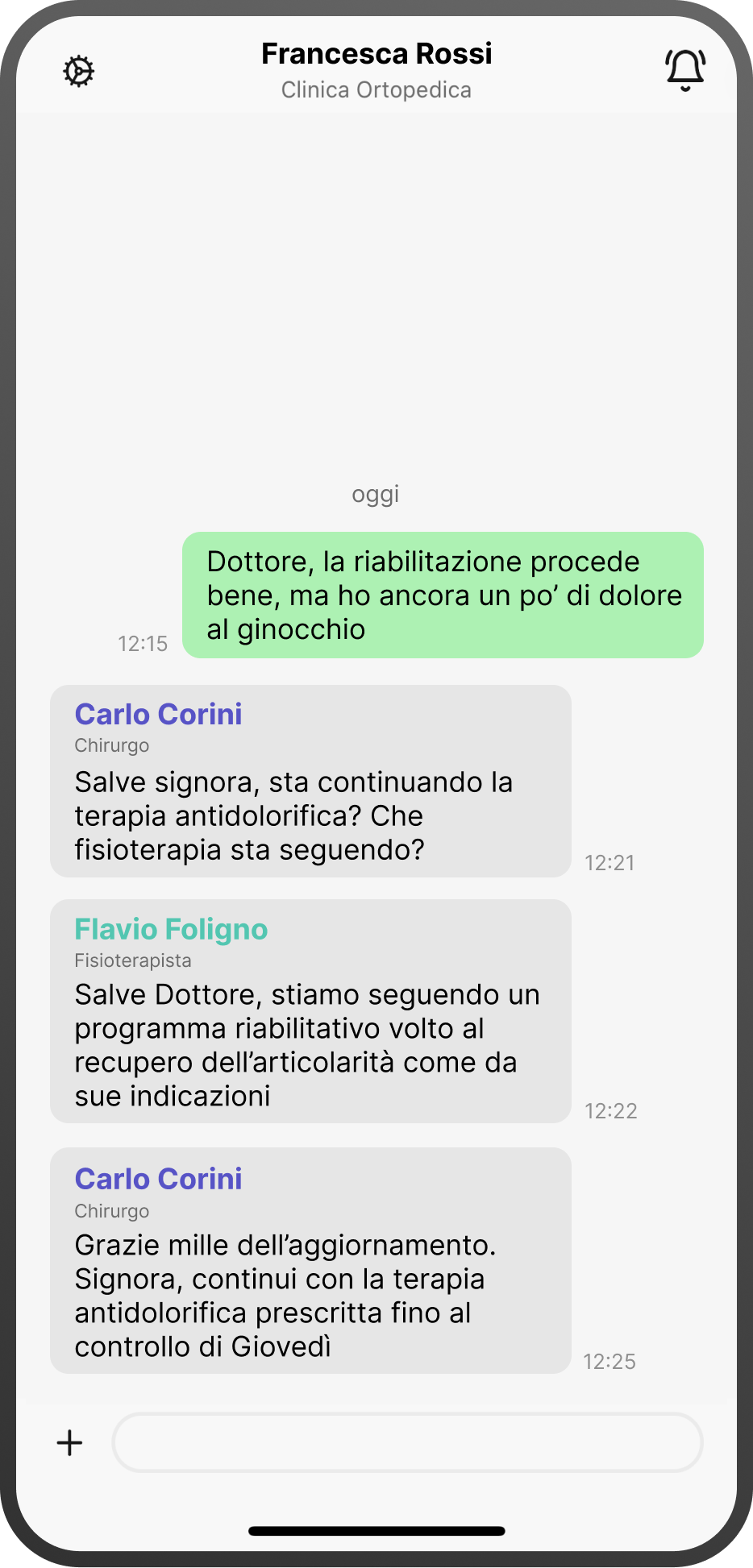 Chat con il paziente